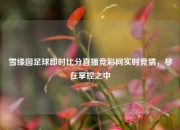 雪缘园足球即时比分直播竞彩网实时竞猜，尽在掌控之中