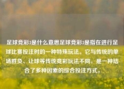 足球竞彩3是什么意思足球竞彩3是指在进行足球比赛投注时的一种特殊玩法。它与传统的单场胜负、让球等传统竞彩玩法不同，是一种结合了多种因素的综合投注方式。