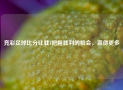 竞彩足球比分让胜1把握胜利的机会，赢得更多