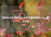竞彩比分足球即时比分天天赢把握每一分，赢得未来
