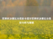 世界杯决赛比分竞彩卡塔尔世界杯决赛比分竞彩分析与策略