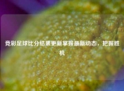 竞彩足球比分结果更新掌握最新动态，把握胜机