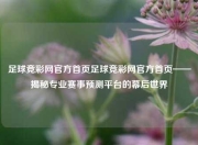 足球竞彩网官方首页足球竞彩网官方首页——揭秘专业赛事预测平台的幕后世界
