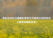 竞彩足球比分直播彩客网天天盈球让您的投注之旅更加精彩纷呈！