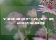 今日竞彩足球比分直播今日竞彩足球比分直播——实时更新与精彩赛事预测