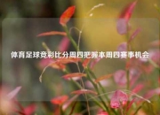 体育足球竞彩比分周四把握本周四赛事机会