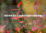 爱彩网竞彩比分直播实时数据与精彩赛事