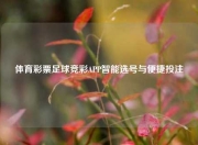 体育彩票足球竞彩APP智能选号与便捷投注