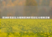 欧洲杯竞彩比分规则欧洲杯竞彩比分规则详解
