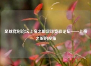 足球竞彩论坛上帝之眼足球竞彩论坛——上帝之眼的视角