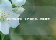 竞彩足球推荐一下把握胜机，稳操胜券
