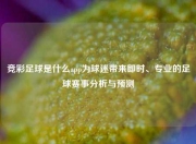 竞彩足球是什么app为球迷带来即时、专业的足球赛事分析与预测