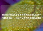 竞彩足球论坛高手讲解揭秘竞彩足球论坛高手的独家秘籍——如何在足球世界里获取高胜率