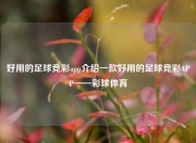 好用的足球竞彩app介绍一款好用的足球竞彩APP——彩球体育