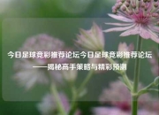 今日足球竞彩推荐论坛今日足球竞彩推荐论坛——揭秘高手策略与精彩预测