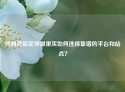 网购竞彩足球哪里买如何选择靠谱的平台和站点？