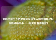 竞彩足球牛人晒单竞彩足球牛人晒单揭秘足坛中的神秘高手——你的比赛体验吧！