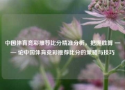 中国体育竞彩推荐比分精准分析，把握胜算 —— 论中国体育竞彩推荐比分的策略与技巧