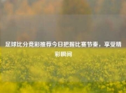 足球比分竞彩推荐今日把握比赛节奏，享受精彩瞬间
