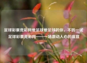 足球彩票竞彩网爱足球爱足球的你，不妨一试足球彩票竞彩网——一场激动人心的盛宴