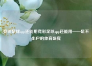 竞彩足球app还能用竞彩足球app还能用——足不出户的体育盛宴