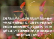 足球竞彩胜平负比分足球竞彩胜平负比分是一种常见的体育博彩方式，它基于对即将进行的足球比赛结果的预测。在这个领域中，我们通常会关注几个关键因素来评估不同球队的表现和比赛的结果可能性。