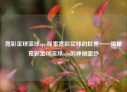 竞彩足球滚球app探索竞彩足球的世界——揭秘竞彩足球滚球app的神秘面纱