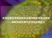 体育彩票足球竞彩胜负彩票中的足球竞技盛宴——解析体育彩票与足球竞彩的结合