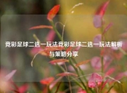 竞彩足球二选一玩法竞彩足球二选一玩法解析与策略分享