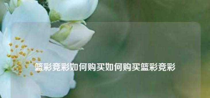篮彩竞彩如何购买如何购买篮彩竞彩