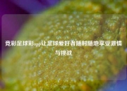 竞彩足球彩app让足球爱好者随时随地享受激情与挑战