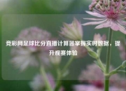 竞彩网足球比分直播计算器掌握实时数据，提升观赛体验