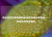 竞彩足球分析预测网易竞彩足球分析预测——网易体育独家解析