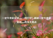 一定牛竞彩足球app一网打尽！揭秘一定牛竞彩足球app的五大亮点