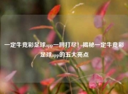 一定牛竞彩足球app一网打尽！揭秘一定牛竞彩足球app的五大亮点