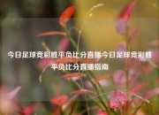 今日足球竞彩胜平负比分直播今日足球竞彩胜平负比分直播指南