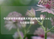 今日足球竞彩澳超澳大利亚超级联赛（AUSL）今日竞彩分析