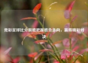竞彩足球比分前瞻把握胜负走向，赢得精彩对决