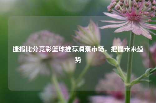 捷报比分竞彩篮球推荐洞察市场，把握未来趋势