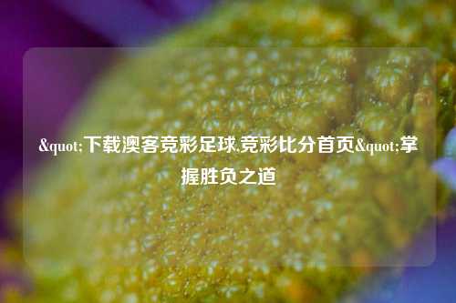 "下载澳客竞彩足球,竞彩比分首页"掌握胜负之道