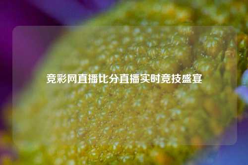 竞彩网直播比分直播实时竞技盛宴
