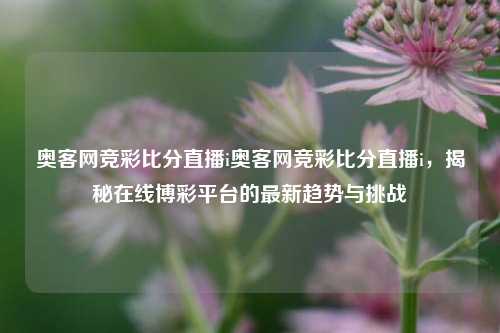 奥客网竞彩比分直播i奥客网竞彩比分直播i，揭秘在线博彩平台的最新趋势与挑战
