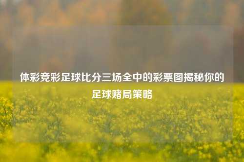 体彩竞彩足球比分三场全中的彩票图揭秘你的足球赌局策略