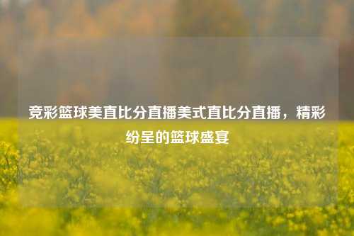 竞彩篮球美直比分直播美式直比分直播，精彩纷呈的篮球盛宴