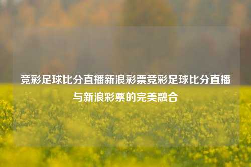 竞彩足球比分直播新浪彩票竞彩足球比分直播与新浪彩票的完美融合