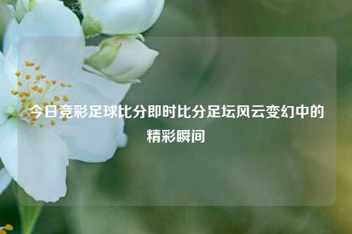 今日竞彩足球比分即时比分足坛风云变幻中的精彩瞬间