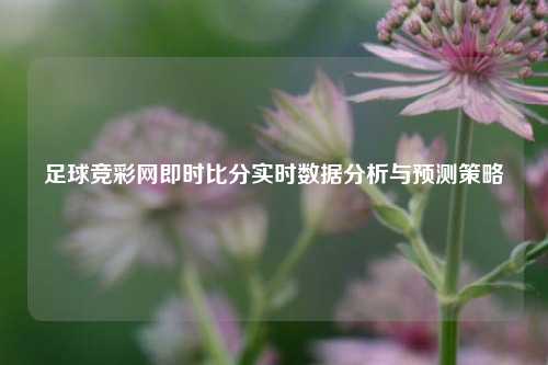 足球竞彩网即时比分实时数据分析与预测策略