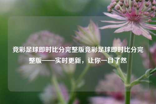 竞彩足球即时比分完整版竞彩足球即时比分完整版——实时更新，让你一目了然