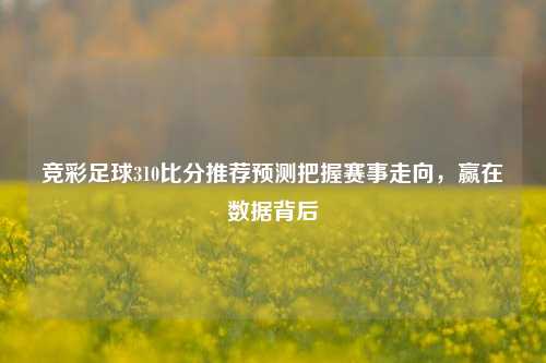 竞彩足球310比分推荐预测把握赛事走向，赢在数据背后
