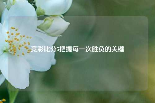 竞彩比分5把握每一次胜负的关键